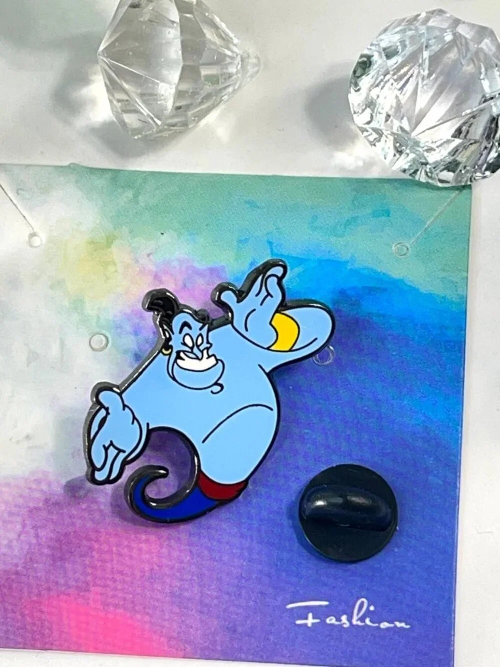 Aladdin Lapel Pin Genie Golden Lamp Enamel Brooch Badge Accessories Jewelry Pin